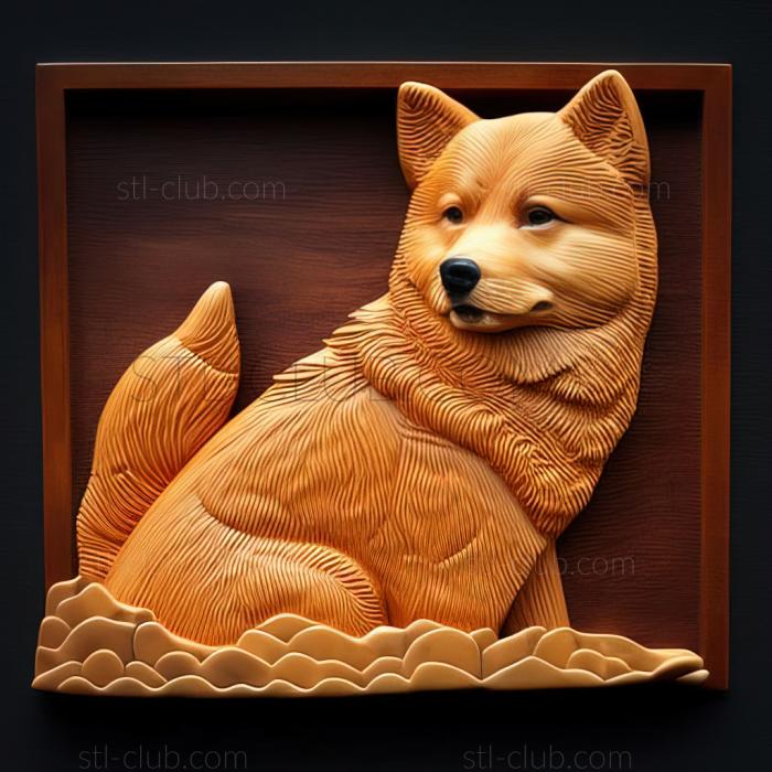 3D model st Hokkaido dog breed dog (STL)